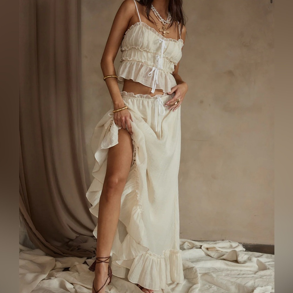 12th Tribe- Dahlia Baby Yellow Tank & Maxi Skirt